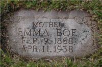 Emma Ingeborg Boe, gravsten